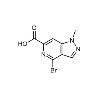 4-溴-1-甲基-1H-吡唑并[4,3-c]吡啶-6-羧酸结构式