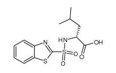 (R)-2-(benzo[d]thiazole-2-sulfonamido)-4-methylpentanoic acid Structure