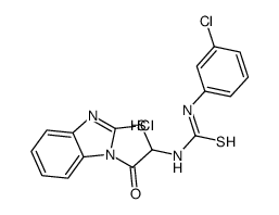 1-(3-chlorophenyl)-3-(1-oxo-[1,3]thiazolo[3,2-a]benzimidazol-2-yl)thiourea,hydrochloride结构式