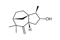 2,3,4,5,6,7,8,8aα-Octahydro-3α,7,7-trimethyl-8-methylene-1H-3aα,6α-methanoazulene-2β-ol结构式