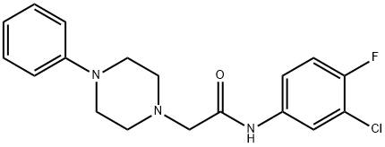 N-(3-chloro-4-fluorophenyl)-2-(4-phenylpiperazin-1-yl)acetamide Structure