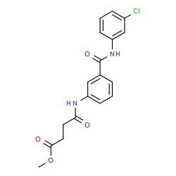 Methyl 4-({3-[(3-chlorophenyl)carbamoyl]phenyl}amino)-4-oxobutanoate结构式