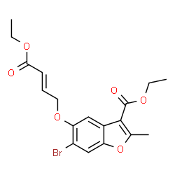 ethyl (E)-6-bromo-5-((4-ethoxy-4-oxobut-2-en-1-yl)oxy)-2-methylbenzofuran-3-carboxylate结构式