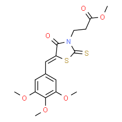 methyl (Z)-3-(4-oxo-2-thioxo-5-(3,4,5-trimethoxybenzylidene)thiazolidin-3-yl)propanoate picture