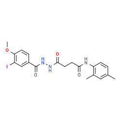 N-(2,4-Dimethylphenyl)-4-[2-(3-iodo-4-methoxybenzoyl)hydrazino]-4-oxobutanamide结构式