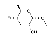 2H-Pyran-3-ol,5-fluorotetrahydro-2-methoxy-6-methyl-,(2S,3R,5S,6R)-(9CI) structure