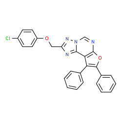 2-[(4-Chlorophenoxy)methyl]-8,9-diphenylfuro[3,2-e][1,2,4]triazolo[1,5-c]pyrimidine picture