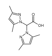 2,2-bis(3,5-dimethyl-1H-pyrazol-1-yl)acetic acid结构式