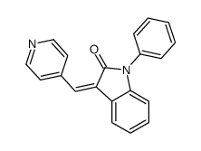 1-phenyl-3-(pyridin-4-ylmethylidene)indol-2-one结构式