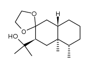 ent-8,8-ethanediyldioxy-4βH,5α-eremophilan-11-ol结构式