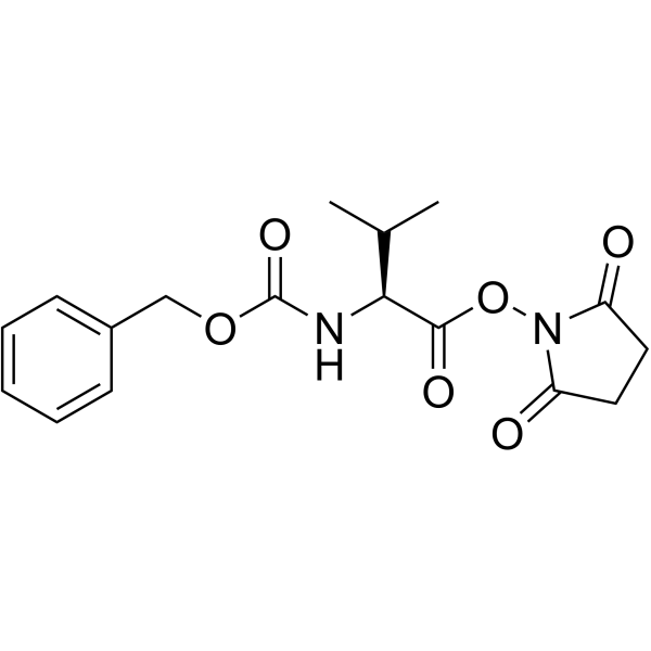 N-苄氧羰基-L-缬氨酸琥珀酰亚胺酯结构式