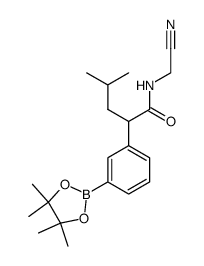 N-(cyanomethyl)-4-methyl-2-[3-(4,4,5,5-tetramethyl-1,3,2-dioxaborolan-2-yl)phenyl]pentanamide结构式