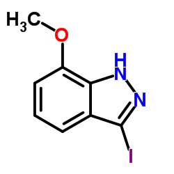 3-碘-7-甲氧基-1H-吲唑结构式