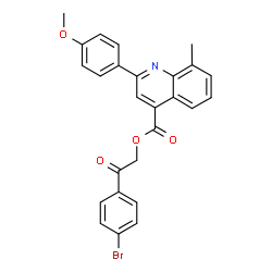 2-(4-bromophenyl)-2-oxoethyl 2-(4-methoxyphenyl)-8-methyl-4-quinolinecarboxylate picture