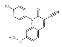 2-cyano-N-(4-hydroxyphenyl)-3-(4-methoxyphenyl)prop-2-enamide结构式