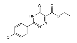 ETHYL 3-(4-CHLOROPHENYL)-5-HYDROXY-1,2,4-TRIAZINE-6-CARBOXYLATE结构式