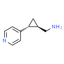 Cyclopropanemethanamine, 2-(4-pyridinyl)-, (1R,2R)-rel- (9CI) Structure