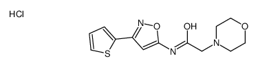 2-morpholin-4-yl-N-(3-thiophen-2-yloxazol-5-yl)acetamide hydrochloride结构式