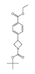 tert-butyl 3-(4-(ethoxycarbonyl)phenyl)azetidine-1-carboxylate Structure