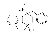 4-benzyl-4-(dimethylamino)-1-(2-phenylethyl)cyclohexan-1-ol Structure