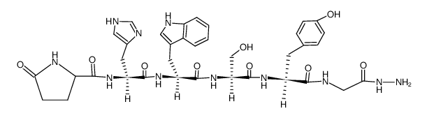 L-Pyroglutamyl-L-histidyl-L-tryptophyl-L-seryl-L-tyrosylglycine Hydrazine Structure