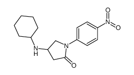 4-(cyclohexylamino)-1-(4-nitrophenyl)pyrrolidin-2-one Structure