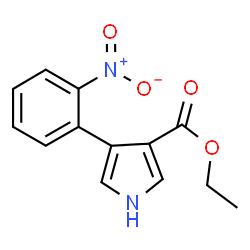 4-(2-NITROPHENYL)-1H-PYRROLE-3-CARBOXYLIC ACID ETHYL ESTER结构式