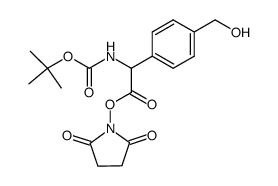 N-tert-Butoxycarbonyl-p-hydroxymethylphenylglycin-(N-hydroxysuccinimidester)结构式