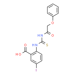 5-IODO-2-[[[(4-METHOXYBENZOYL)AMINO]THIOXOMETHYL]AMINO]-BENZOIC ACID结构式