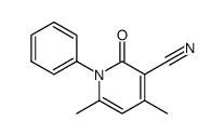 3-cyano-4,6-dimethyl-1-phenyl-2(1H)-pyridone结构式