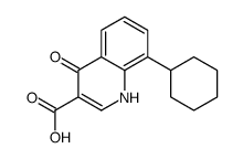 8-cyclohexyl-4-oxo-1H-quinoline-3-carboxylic acid结构式