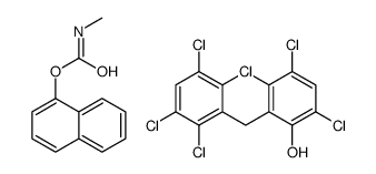 naphthalen-1-yl N-methylcarbamate,3,4,6-trichloro-2-[(2,3,5-trichloro-6-hydroxyphenyl)methyl]phenol Structure