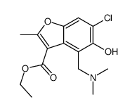 ethyl 6-chloro-4-[(dimethylamino)methyl]-5-hydroxy-2-methyl-1-benzofuran-3-carboxylate Structure