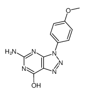 5-amino-3-(4-methoxy-phenyl)-3,6-dihydro-[1,2,3]triazolo[4,5-d]pyrimidin-7-one结构式