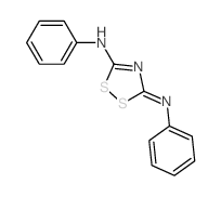 N-phenyl-5-phenylimino-1,2,4-dithiazol-3-amine structure