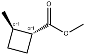 Cyclobutanecarboxylic acid, 2-methyl-, methyl ester, (1R,2R)-rel- (9CI) structure