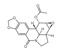 1α-acetoxy-2β,3β-epoxy-9,10-methanediyldioxy-galanthan-7-one结构式