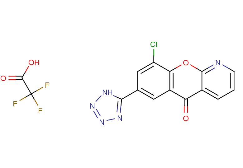 9-chloro-7-(2H-tetrazol-5-yl)chromeno[2,3-b]pyridin-5-one Structure