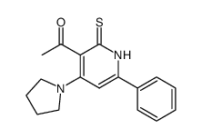 1-(6-phenyl-4-pyrrolidin-1-yl-2-thioxo-1,2-dihydro-pyridin-3-yl)-ethanone结构式