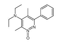 N,N-diethyl-3,5-dimethyl-2-oxido-6-phenylpyridazin-2-ium-4-amine结构式