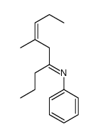 6-methyl-N-phenylnon-6-en-4-imine结构式