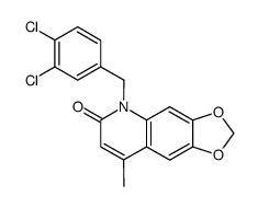 5-(3,4-Dichloro-benzyl)-8-methyl-5H-[1,3]dioxolo[4,5-g]quinolin-6-one Structure