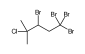 1,1,1,3-tetrabromo-4-chloro-4-methylpentane结构式