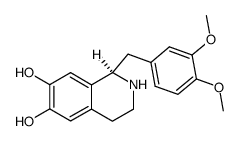 (R)-1-(3,4-Dimethoxy-benzyl)-1,2,3,4-tetrahydro-isoquinoline-6,7-diol结构式