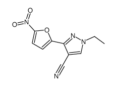 1-ethyl-3-(5-nitrofuran-2-yl)pyrazole-4-carbonitrile Structure