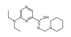 6-(diethylamino)-N-(piperidin-1-ylmethyl)pyrazine-2-carbothioamide结构式