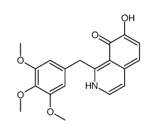 7-hydroxy-1-[(3,4,5-trimethoxyphenyl)methyl]-2H-isoquinolin-8-one结构式