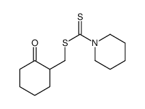 (2-oxocyclohexyl)methyl piperidine-1-carbodithioate结构式