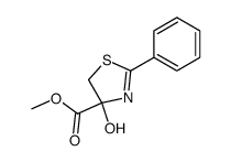 methyl 4-hydroxy-2-phenyl-4,5-dihydrothiazole-4-carboxylate结构式