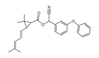 α-cyano-3-phenoxybenzyl 2,2-dimethyl-3-(4-methylpenta-1,3-dienyl)-cyclopropane carboxylate结构式